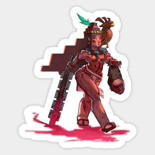 Aztec Warrior Sticker